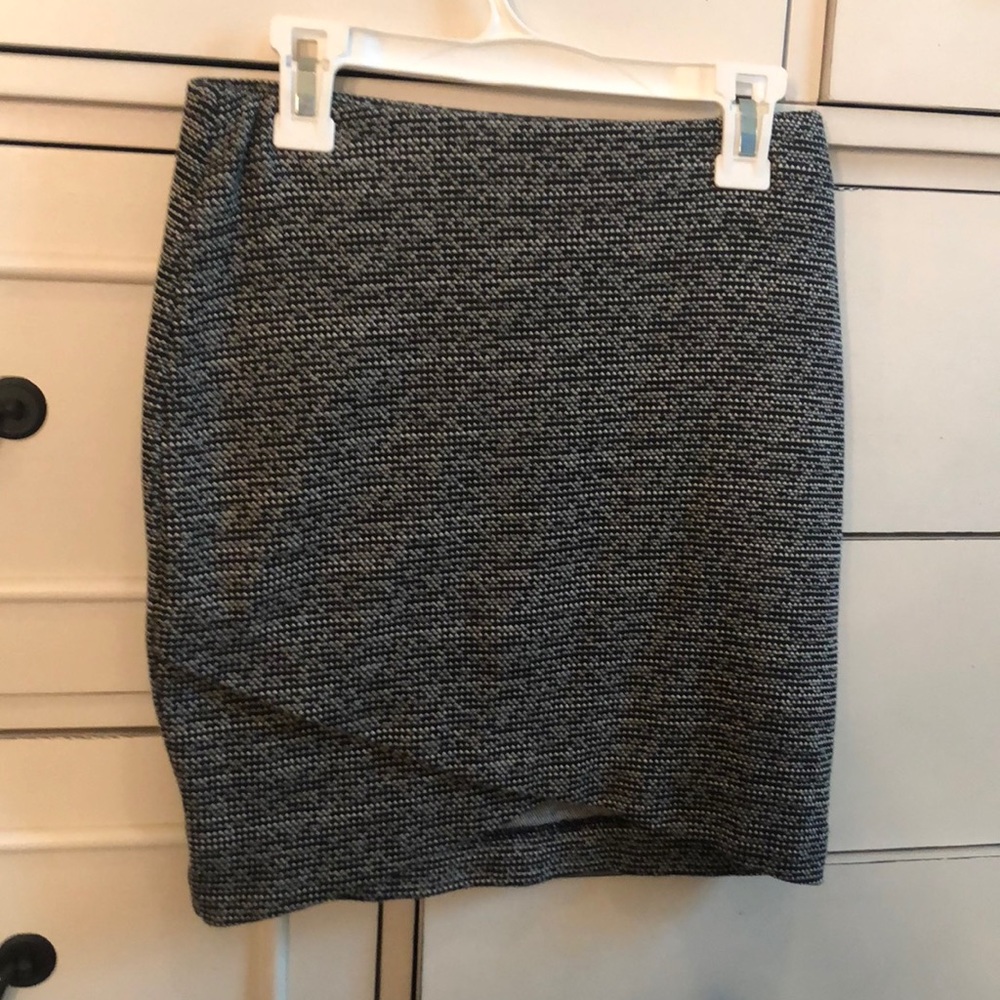 Black and White Tweed Skirt